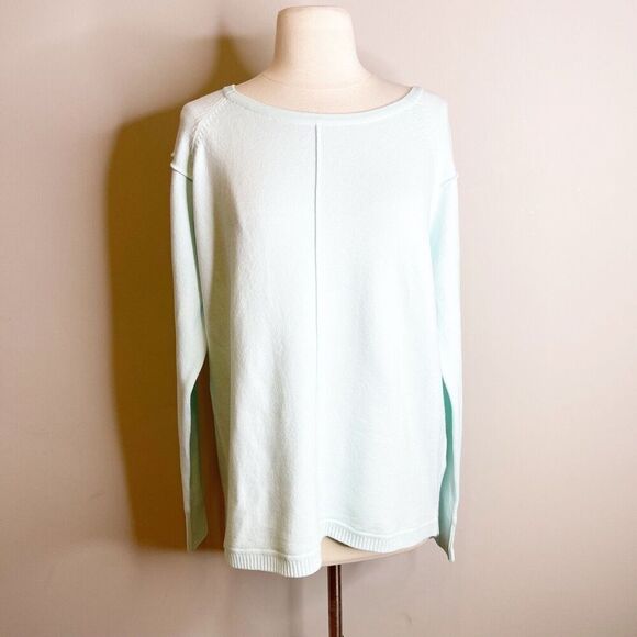 French Connection S Small Mint Green Sweater Top Cozy Relaxed Oversize - Picture 15 of 16